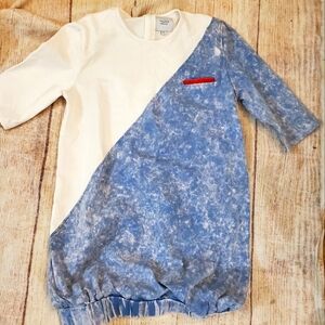 Hadas white & chambray tshirt dress sz 12